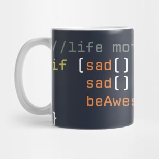 Barney Life Motto - Funny Programming Jokes Mug